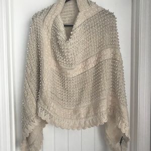 NWT Cream and gold Shawl